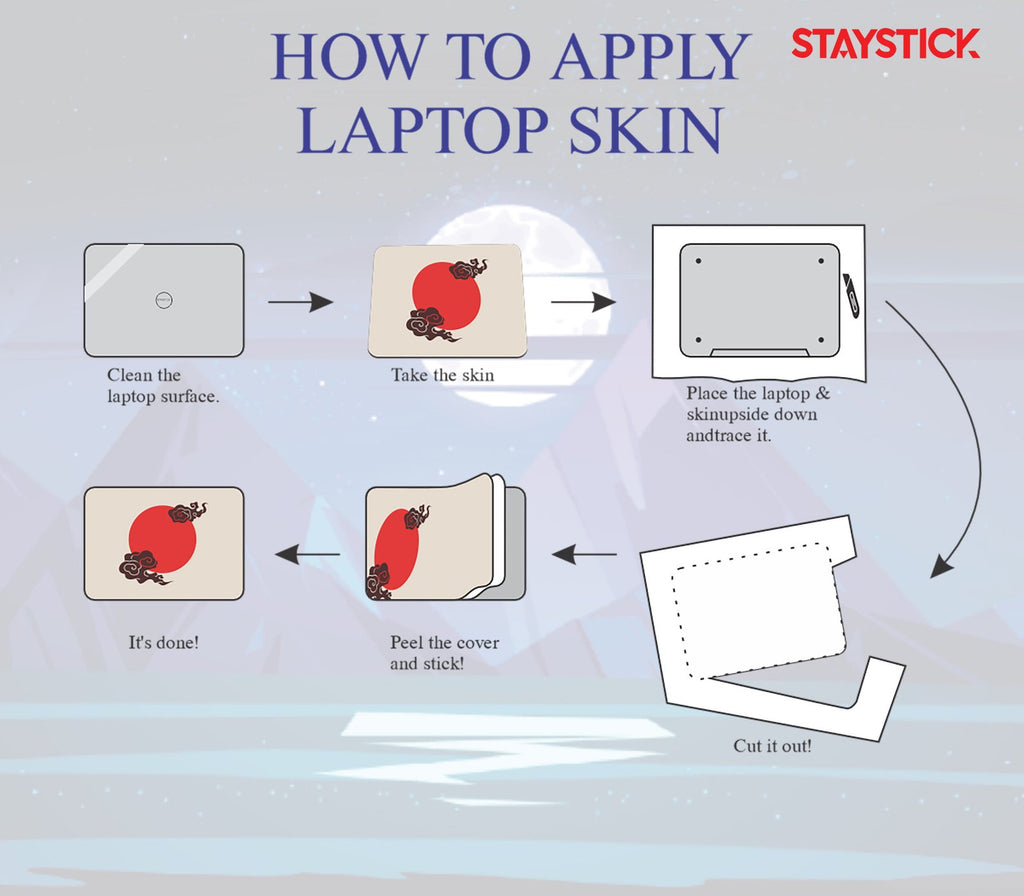 BLACK GRAPHICAL LAPTOP STICKER