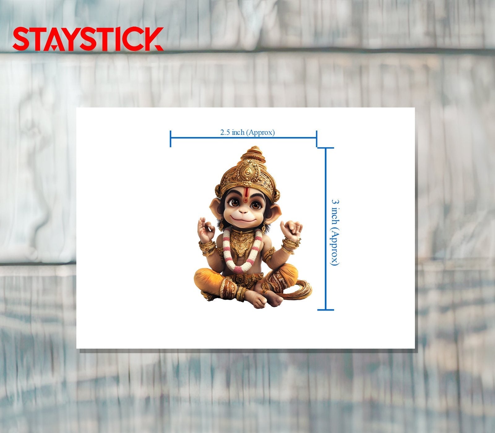Hanuman God Sticker Premium Vinyl Sticker