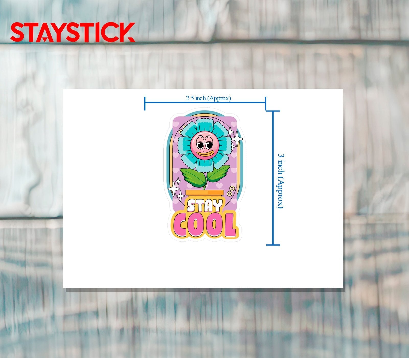STAY COOL STICKER Metalized Sticker