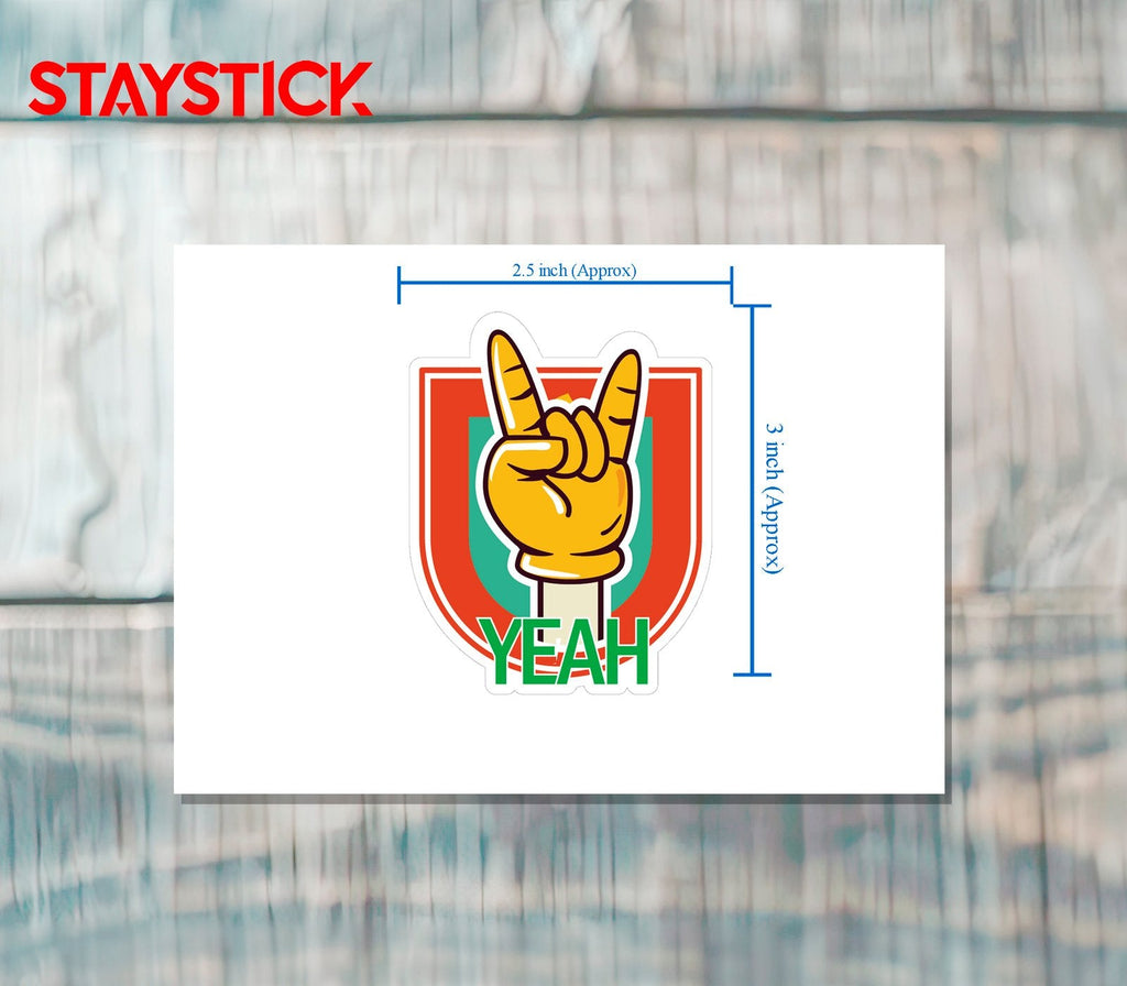 YEAH STICKER Metalized Sticker