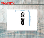 404 ERROR STICKER Premium Vinyl Sticker
