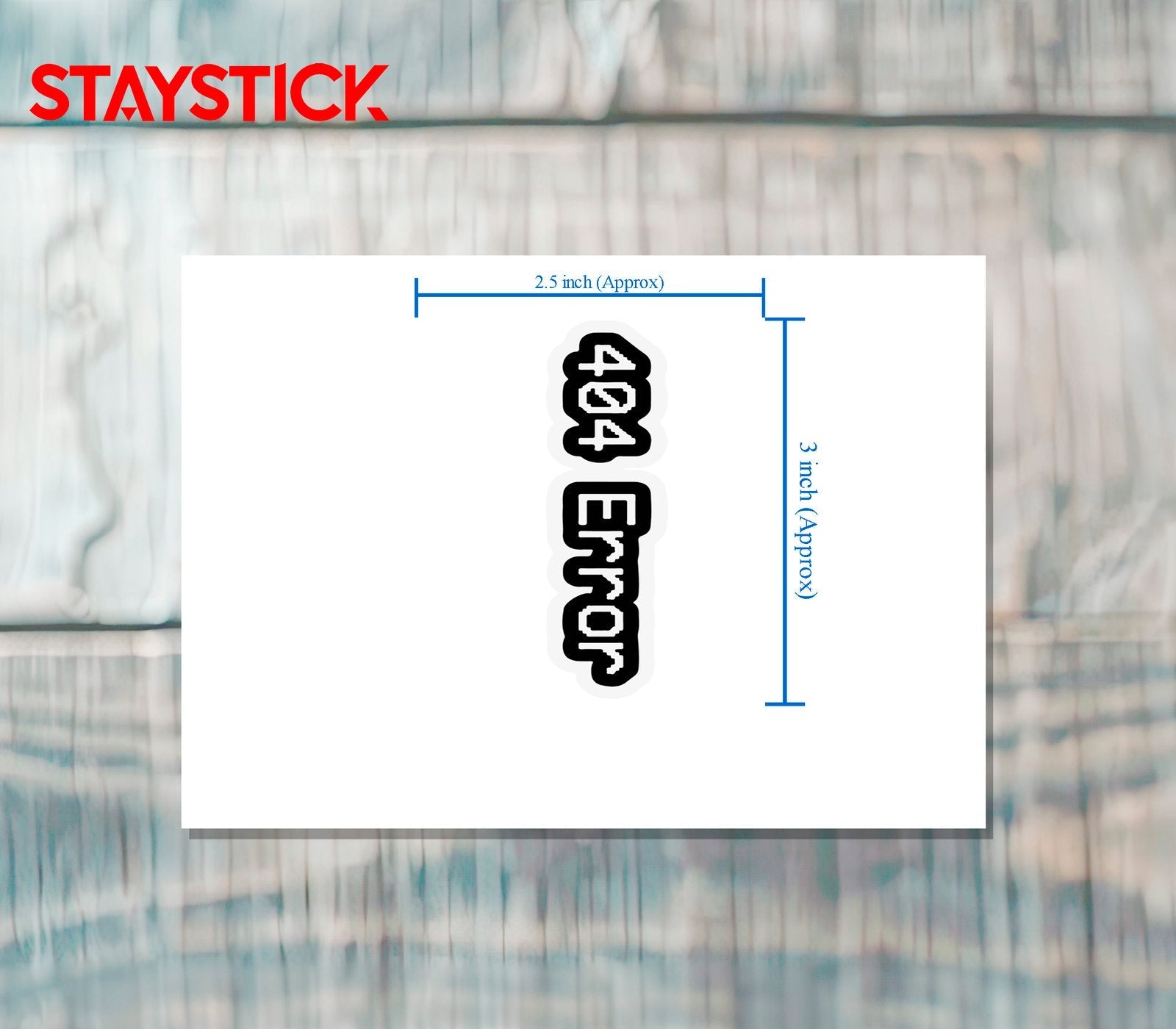404 ERROR STICKER Premium Vinyl Sticker