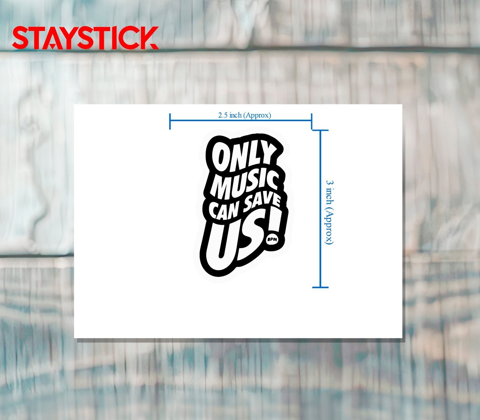MUSIC STICKER Metalized Sticker