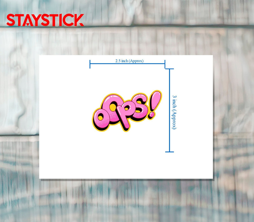 OOPS STICKER Metalized Sticker