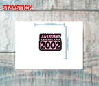 2002 STICKER Premium Vinyl Sticker