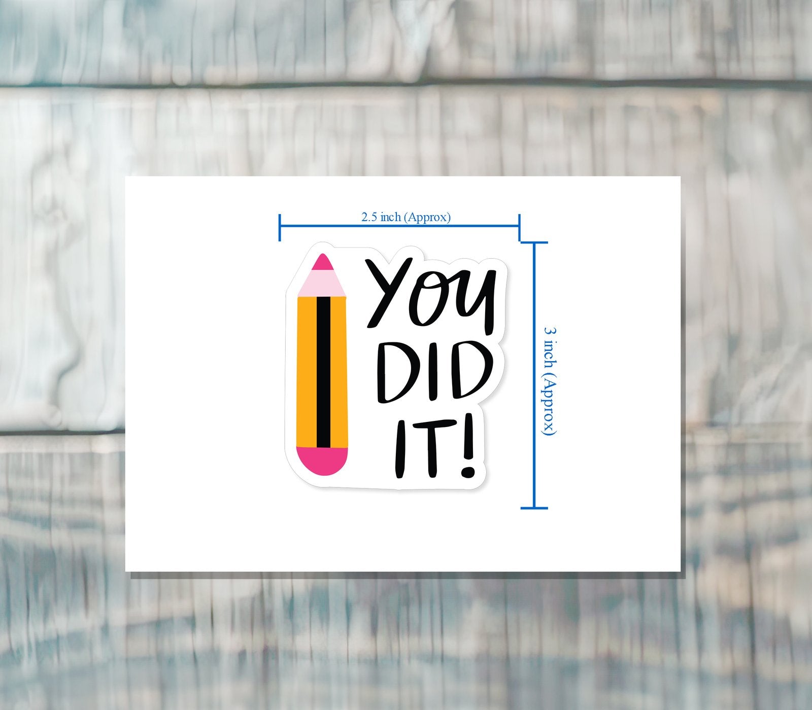 MOTIVATIONAL STICKER Metalized Sticker