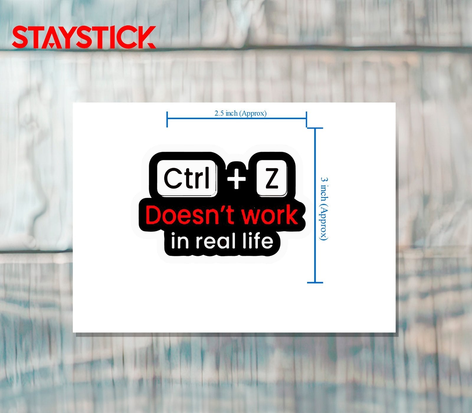 CTRL Z STICKER Premium Vinyl Sticker