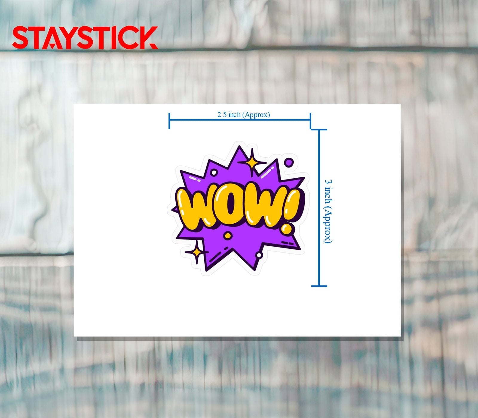 WOW STICKER Metalized Sticker
