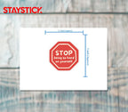STOP STICKER Metalized Sticker
