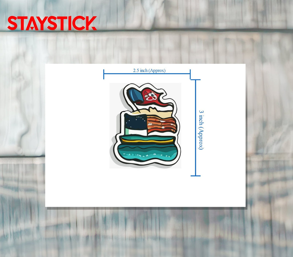 MAP STICKER Premium Vinyl Sticker