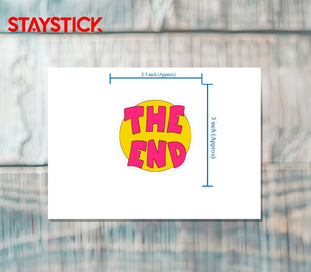 THE END STICKER Premium Vinyl Sticker