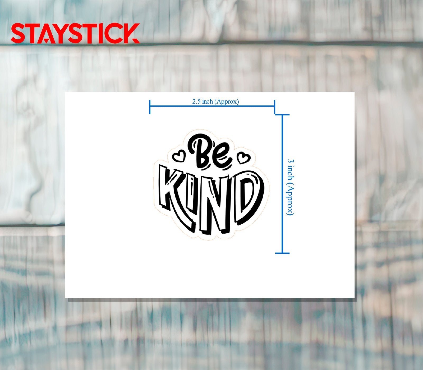 BE KIND STICKER Metalized Sticker