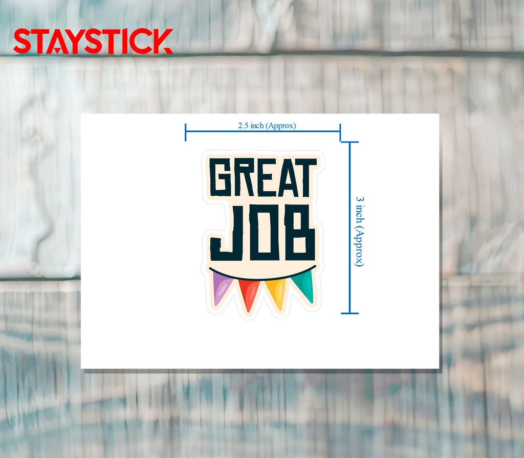GREAT JOB STICKER Metalized Sticker