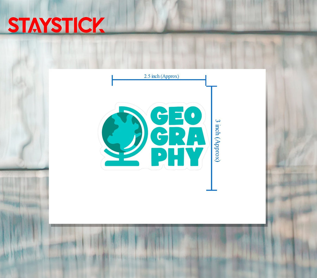 GEOGRAPHY STICKER Premium Vinyl Sticker