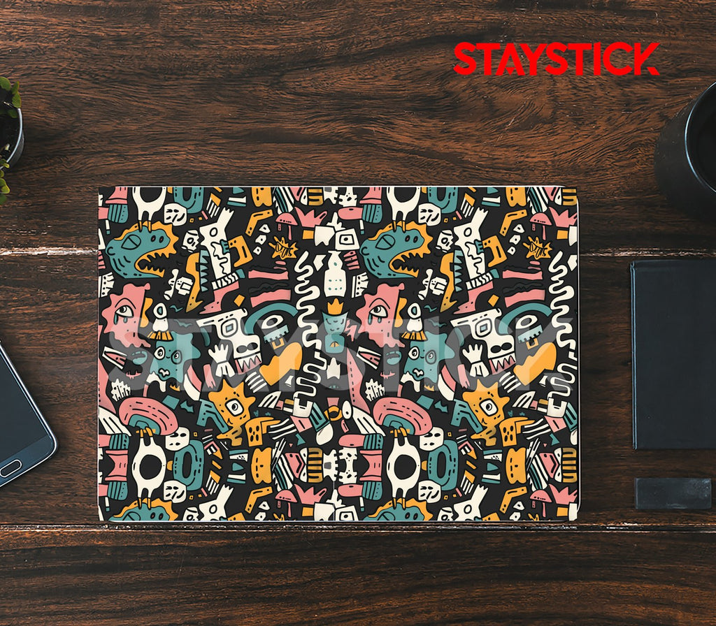 FUNNY MONSTER DESIGNED  LAPTOP STICKER
