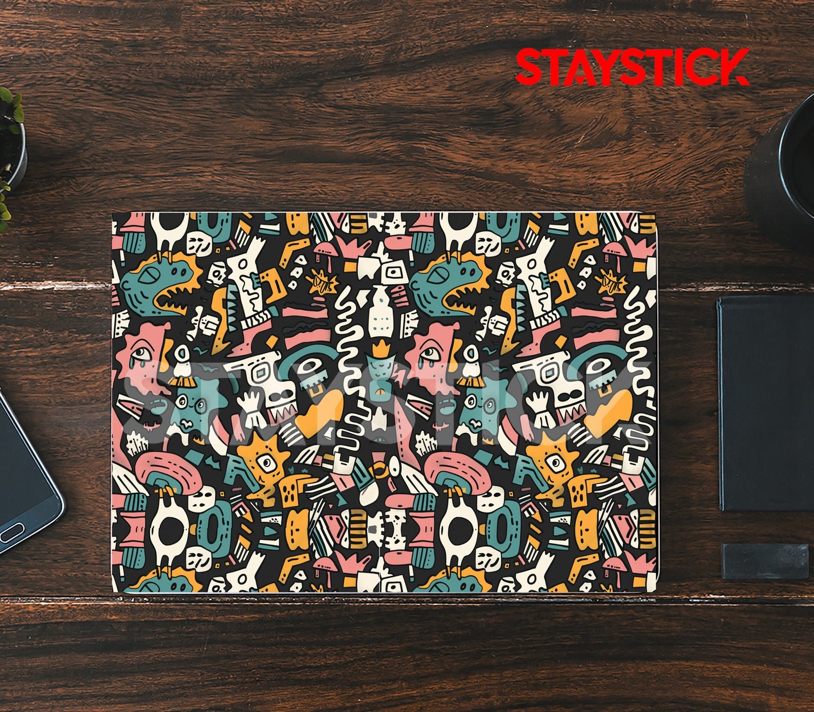 FUNNY MONSTER DESIGNED  LAPTOP STICKER