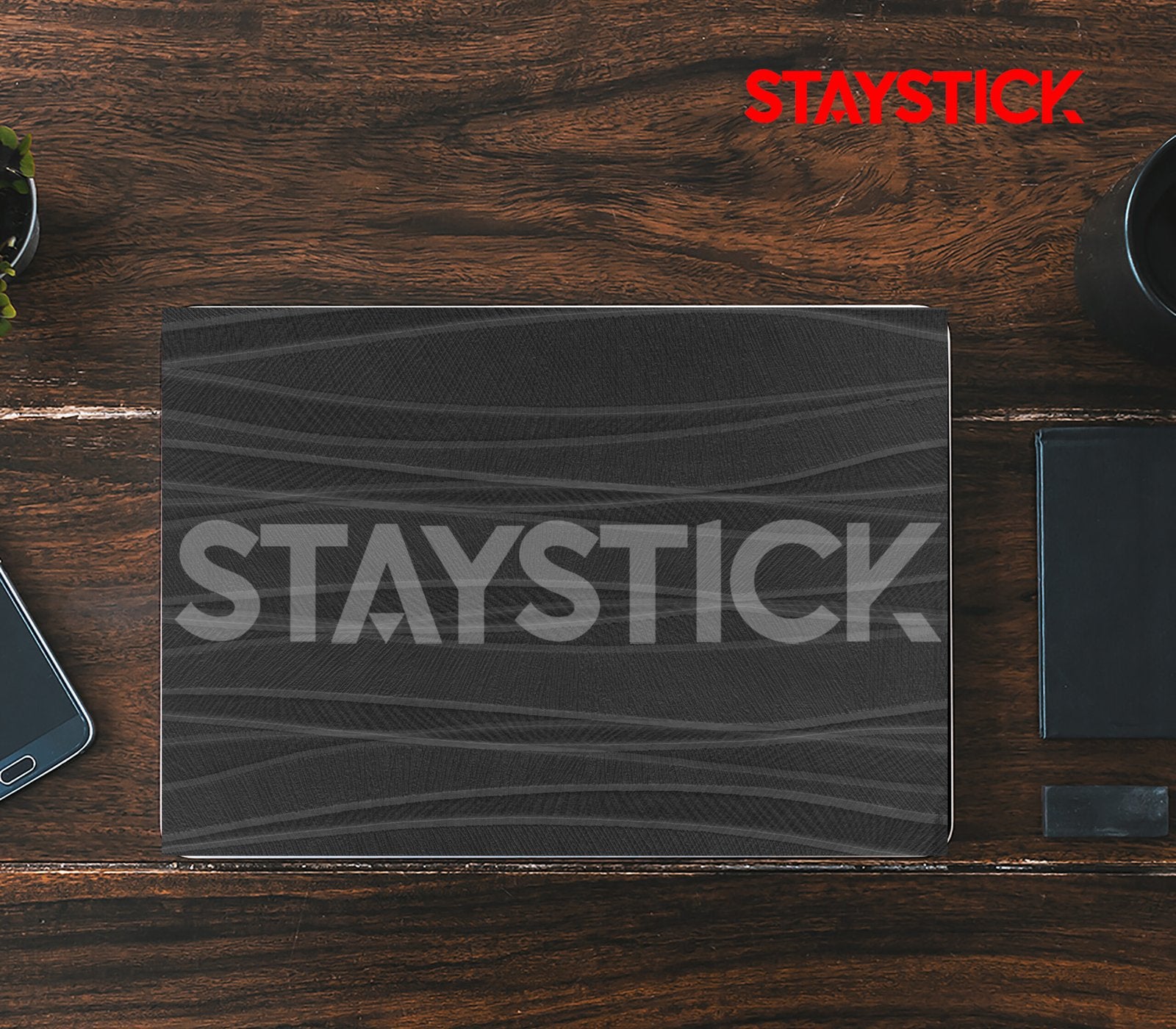 BLACK COLOR GRAPHICAL LAPTOP STICKER