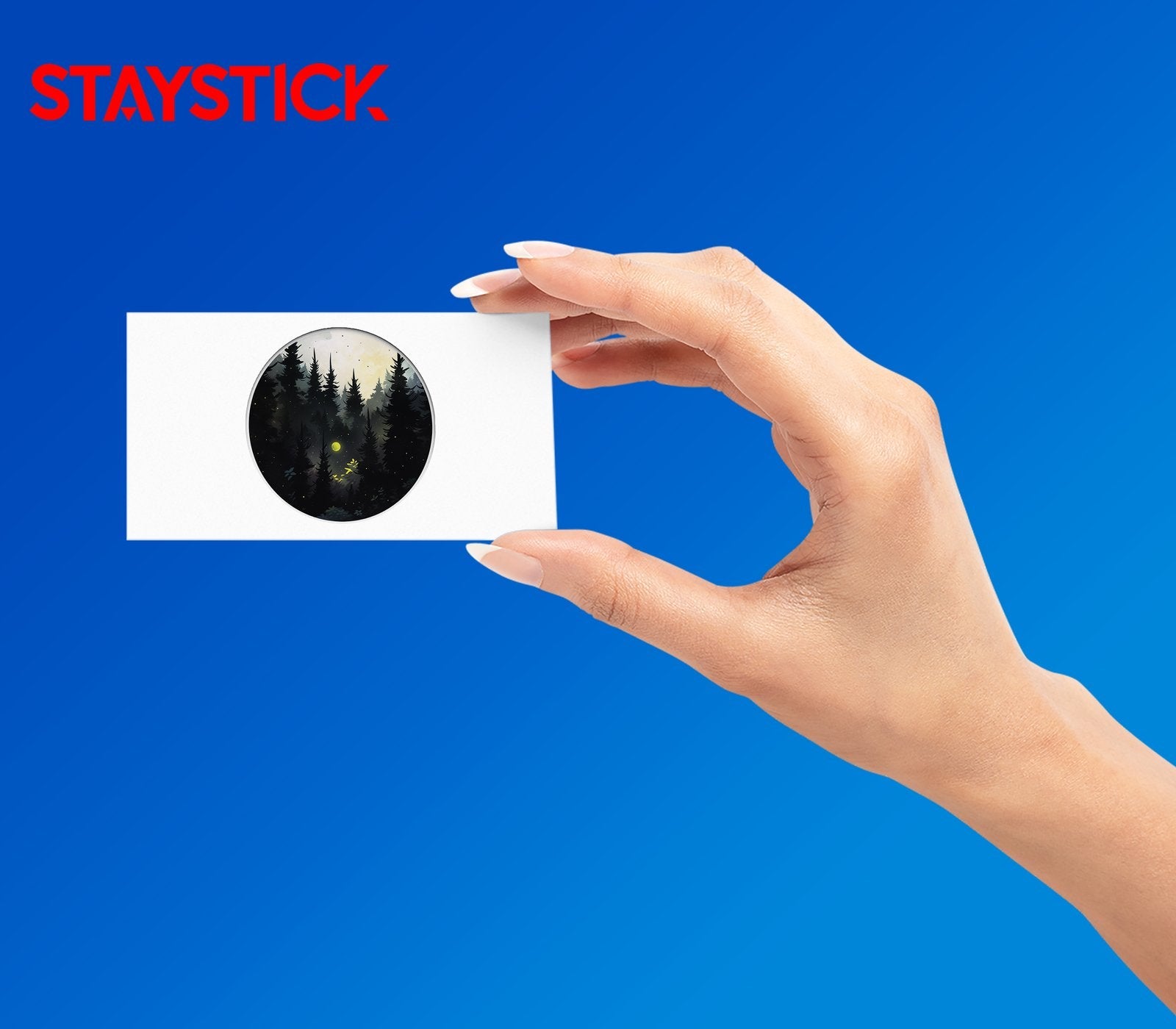 GLOWING MOON STICKER Premium Vinyl Sticker