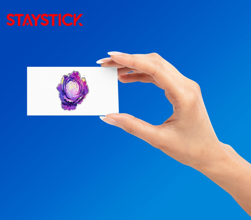 PURPLE ROSE STICKER Premium Vinyl Sticker