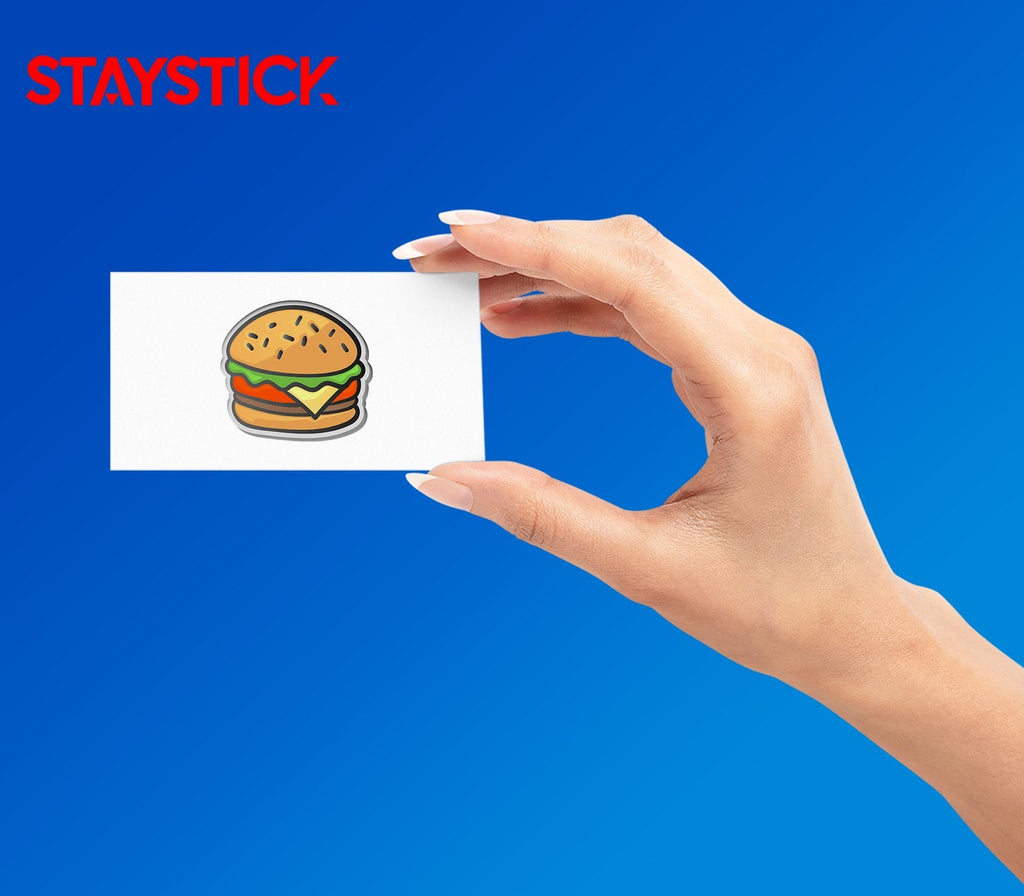 Cartoon Burger Sticker Premium Vinyl Sticker