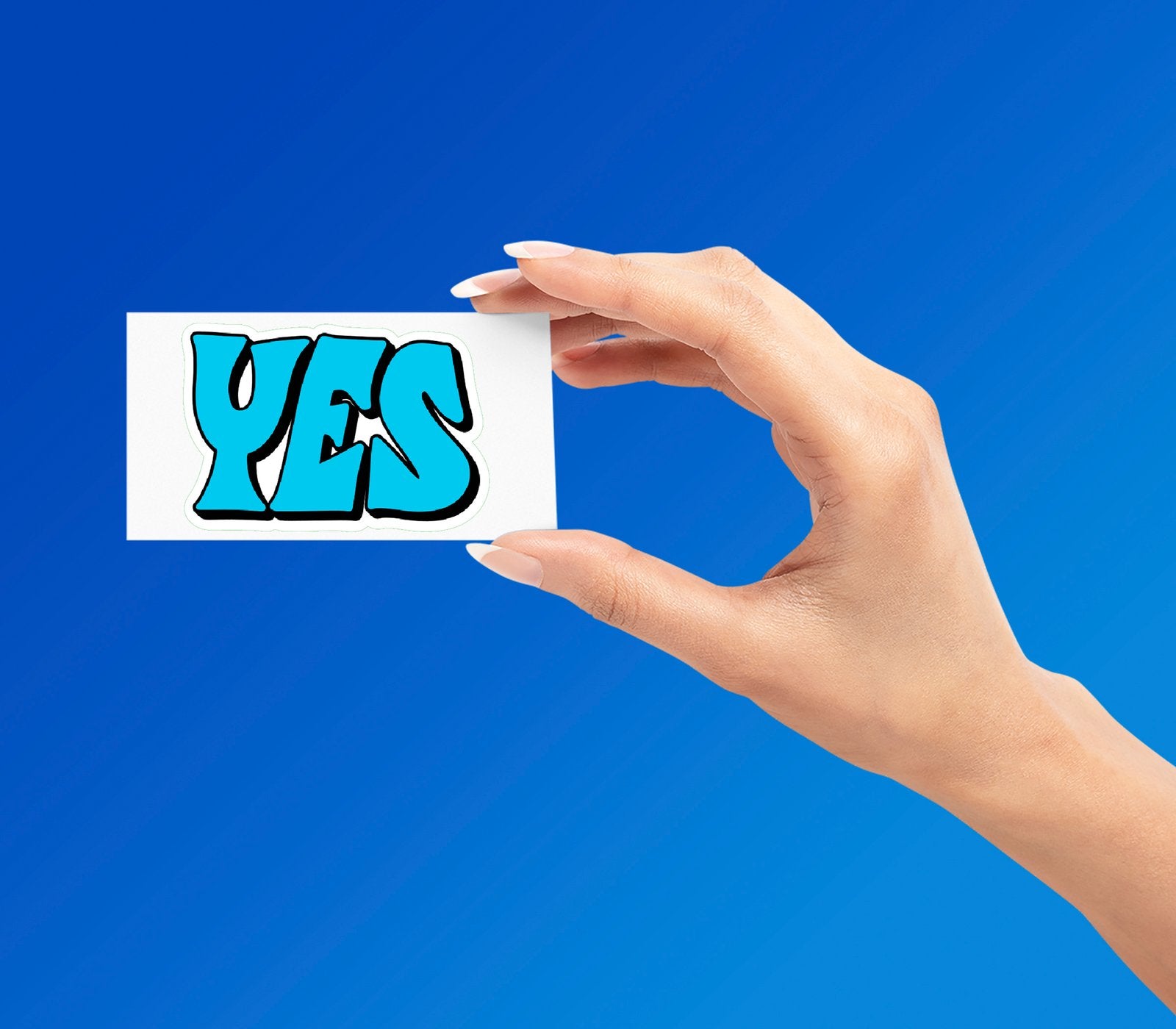 YES STICKER Metalized Sticker