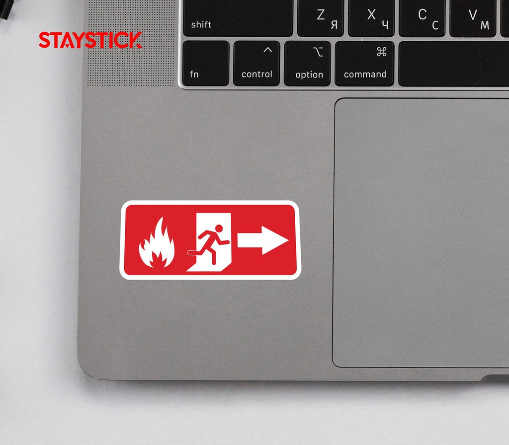 FIRE EXIT SIGN STICKER Safety Sticker