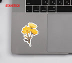 YELLOW FLOWER 2 STICKER Premium Vinyl Sticker