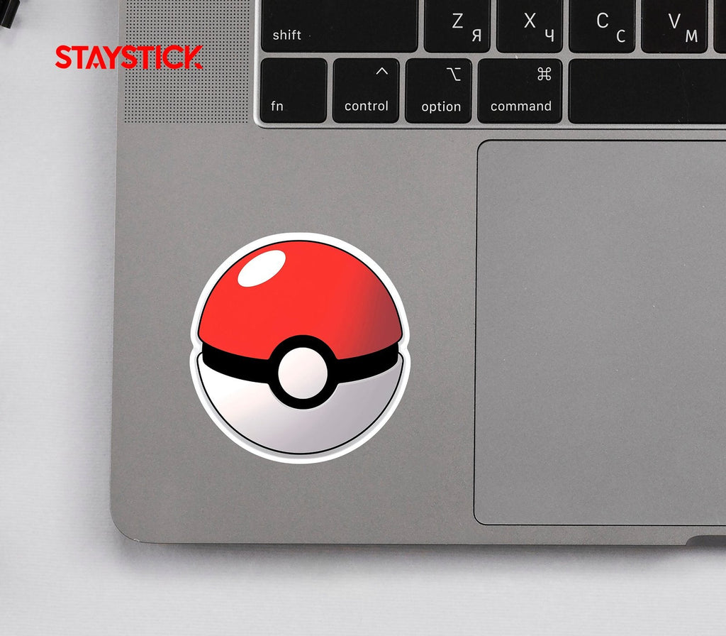 RED & WHITE BALL STICKER Premium Vinyl Sticker