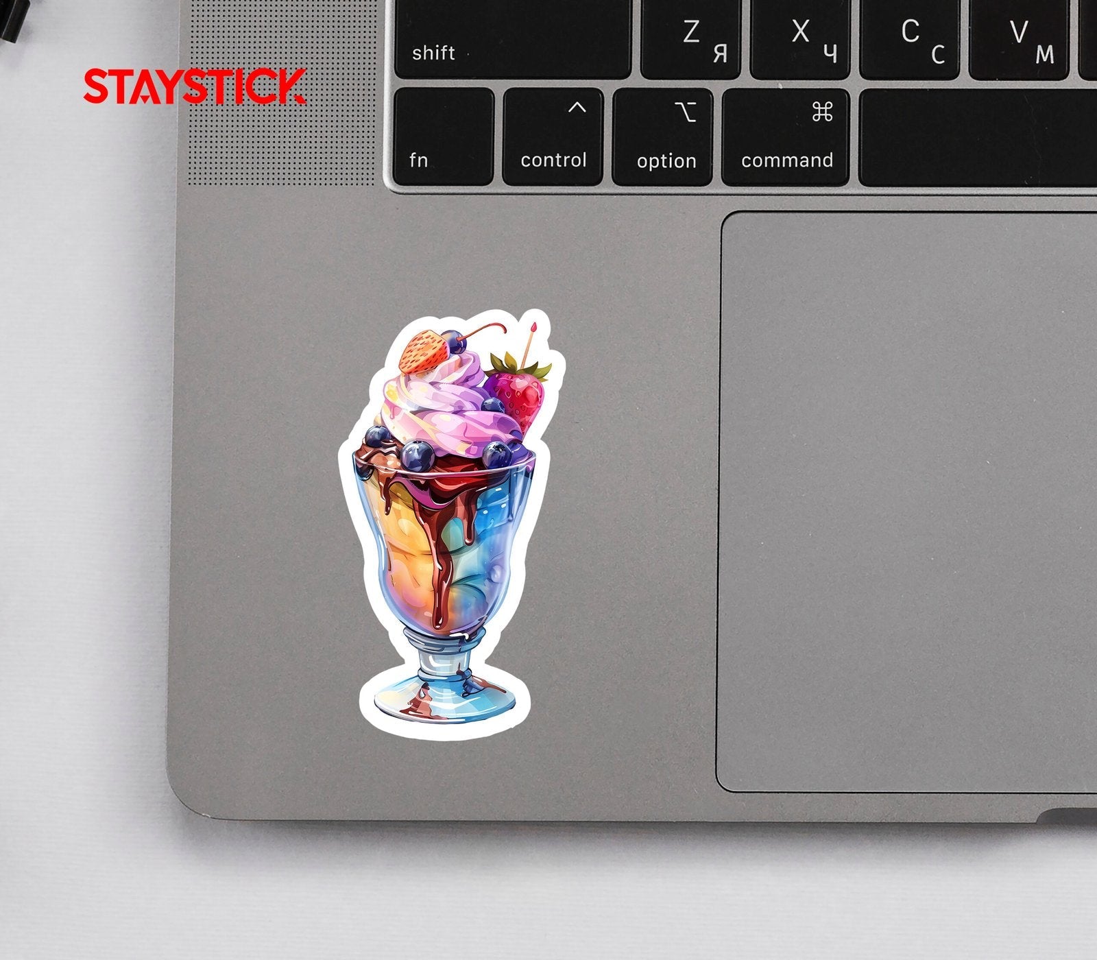 Colorful Sundae Dessert Sticker Premium Vinyl Sticker