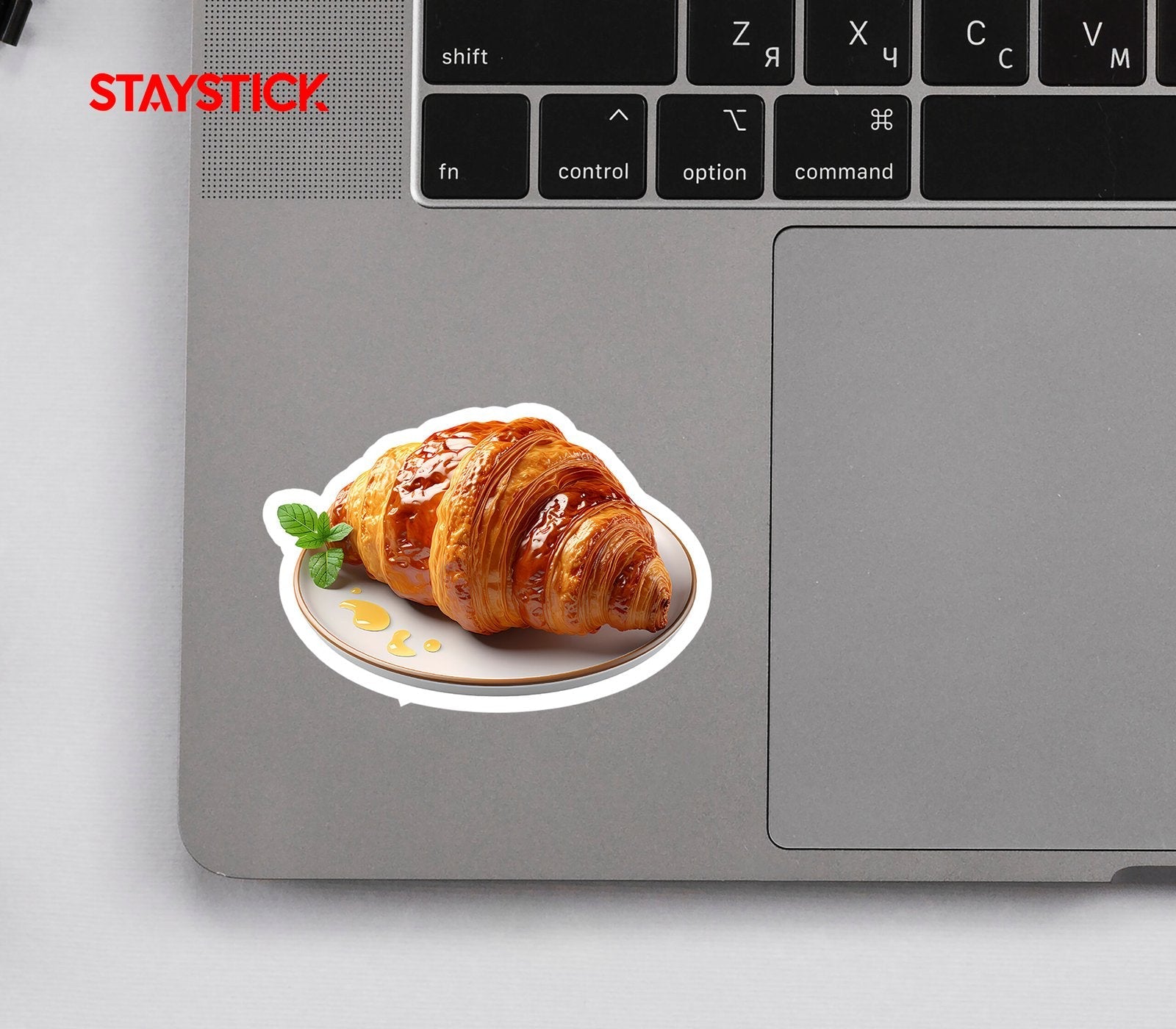 Golden Croissant Sticker Premium Vinyl Sticker