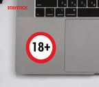 18+ STICKER Premium Vinyl Sticker