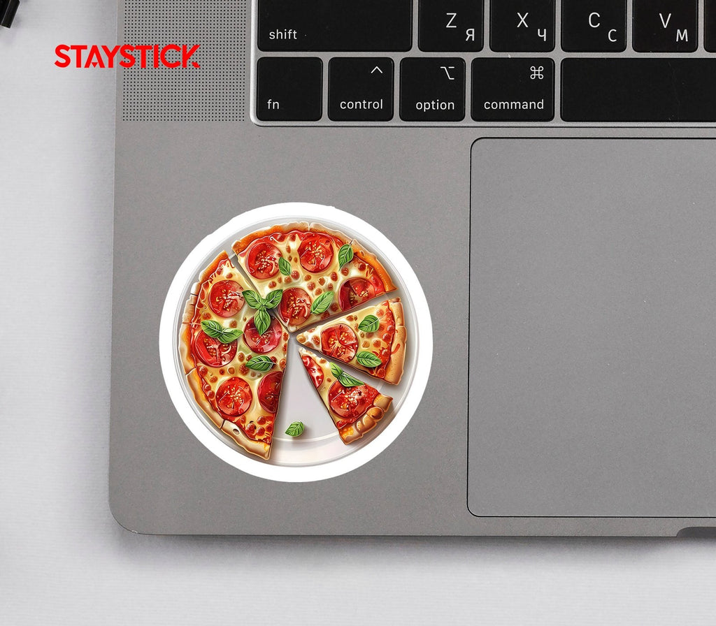 Tomato and Basil Pizza Sticker Premium Vinyl Sticker