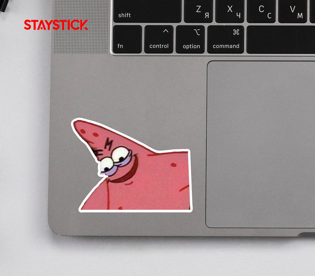 Skeptical Patrick Meme Sticker Premium Vinyl Sticker