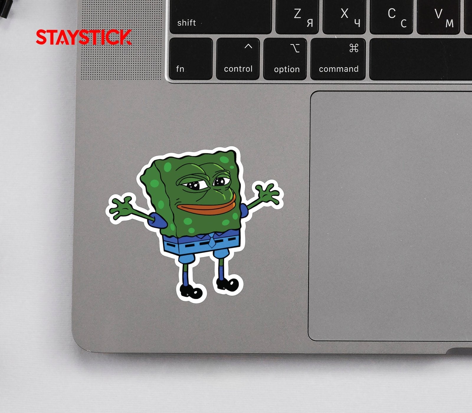 Sad Spongebob Pepe Meme Sticker Premium Vinyl Sticker