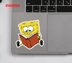 SpongeBob Reading Book Sticker Premium Vinyl Sticker