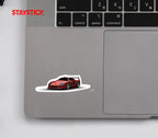 Red Ferrari F40 Sports Car Sticker Premium Vinyl Sticker