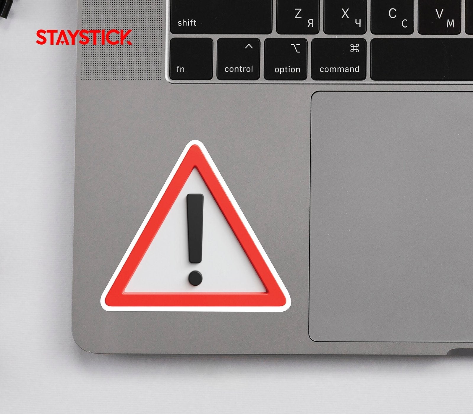 TRIANGULAR WARNING STICKER Premium Vinyl Sticker