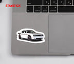 White Dodge Challenger RT Stripes Sticker Premium Vinyl Sticker
