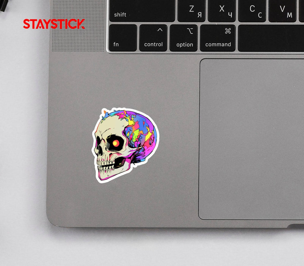 NEON SKULL STICKER Premium Vinyl Sticker