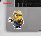 Minion with Guitar Sticker Premium Vinyl Sticker