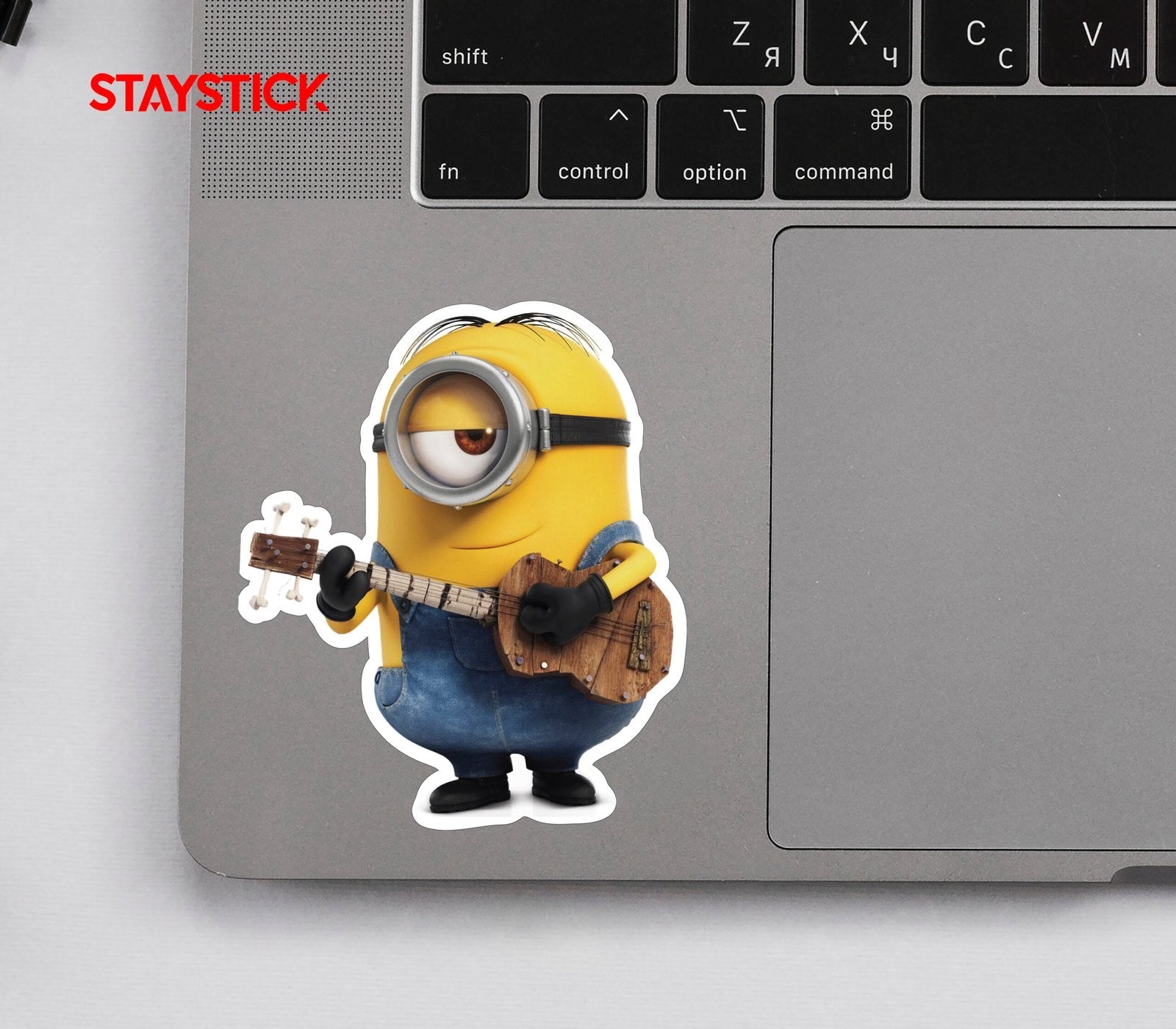 Minion with Guitar Sticker Premium Vinyl Sticker