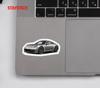 Silver Porsche 911 Sports Car Sticker Premium Vinyl Sticker