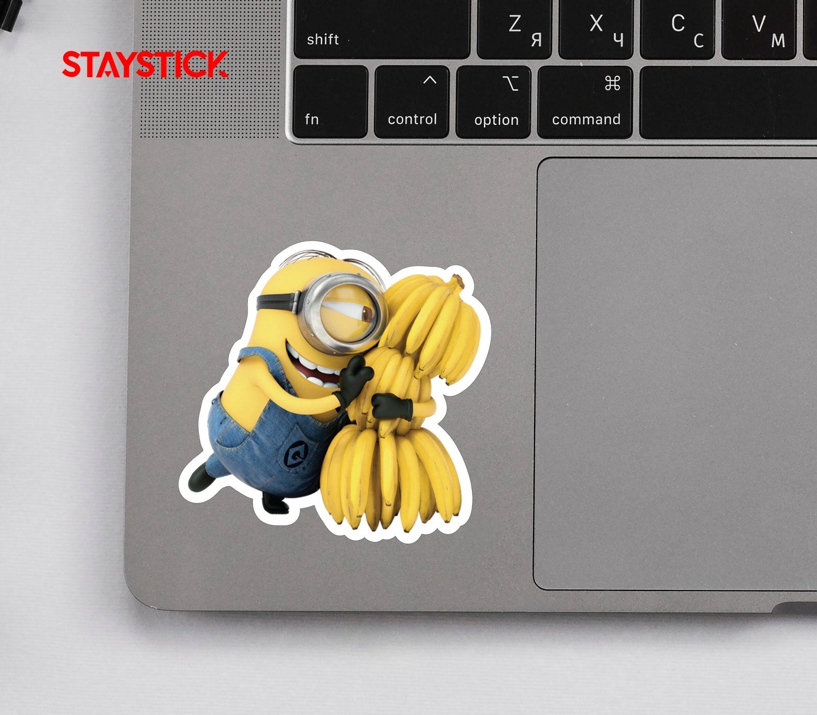 Minion Hugging Bananas Sticker Premium Vinyl Sticker