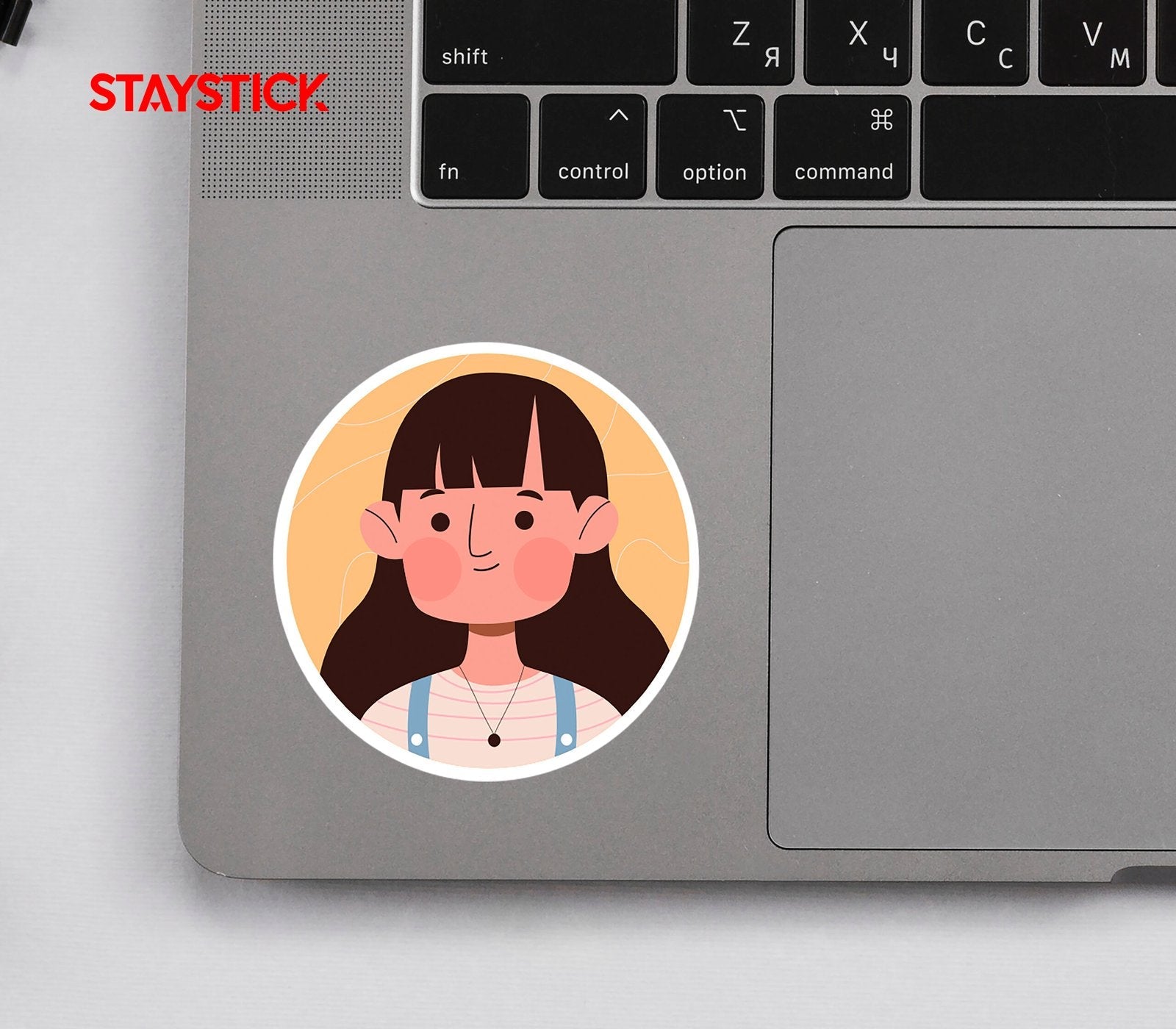 CUTE CARTOON GIRL STICKER Premium Vinyl Sticker