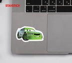 Cars 24 Green Racing Car Sticker Premium Vinyl Sticker