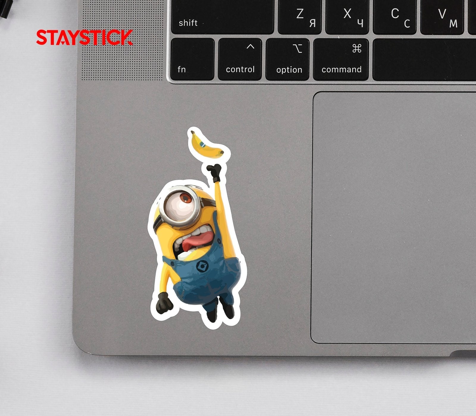 Minion Reaching for Banana Sticker Premium Vinyl Sticker
