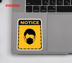 WEARING MASK STICKER Premium Vinyl Sticker