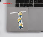 Hanging Minions Sticker Premium Vinyl Sticker