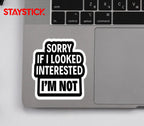 SORRY 3 STICKER Premium Vinyl Sticker