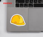 YELLOW HELMET STICKER Premium Vinyl Sticker